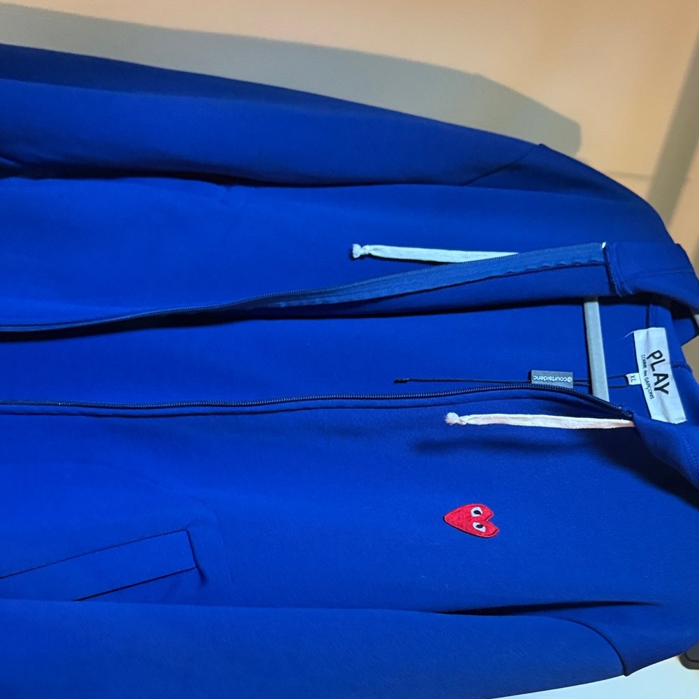 Comme des Garcons PLAY Blue Zip Up hoodie